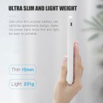 Wholesale Universal 10000 mah Portable Dual Port Super Slim Power Bank Charger SL10 (White)